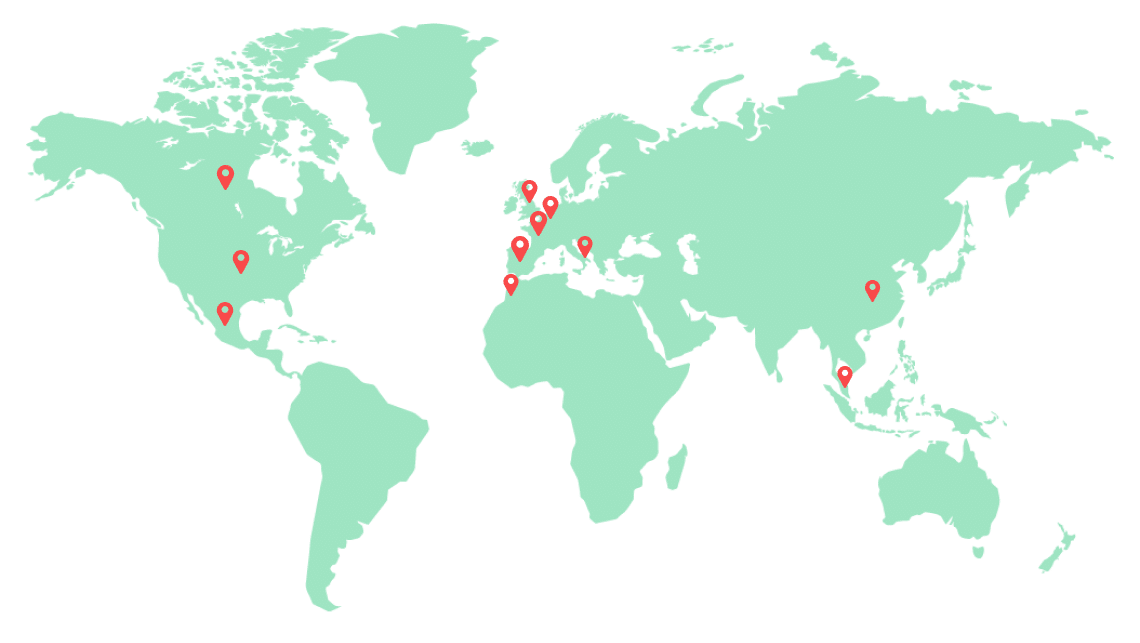 Wo Stafiz in der Welt präsent ist. Weltkarte
