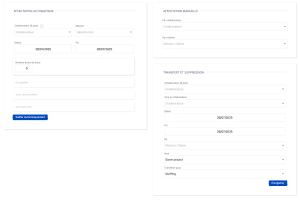 Commandes flexibles d'allocation de ressources