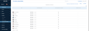 Ecran des prochaines disponibilités dans Stafiz
