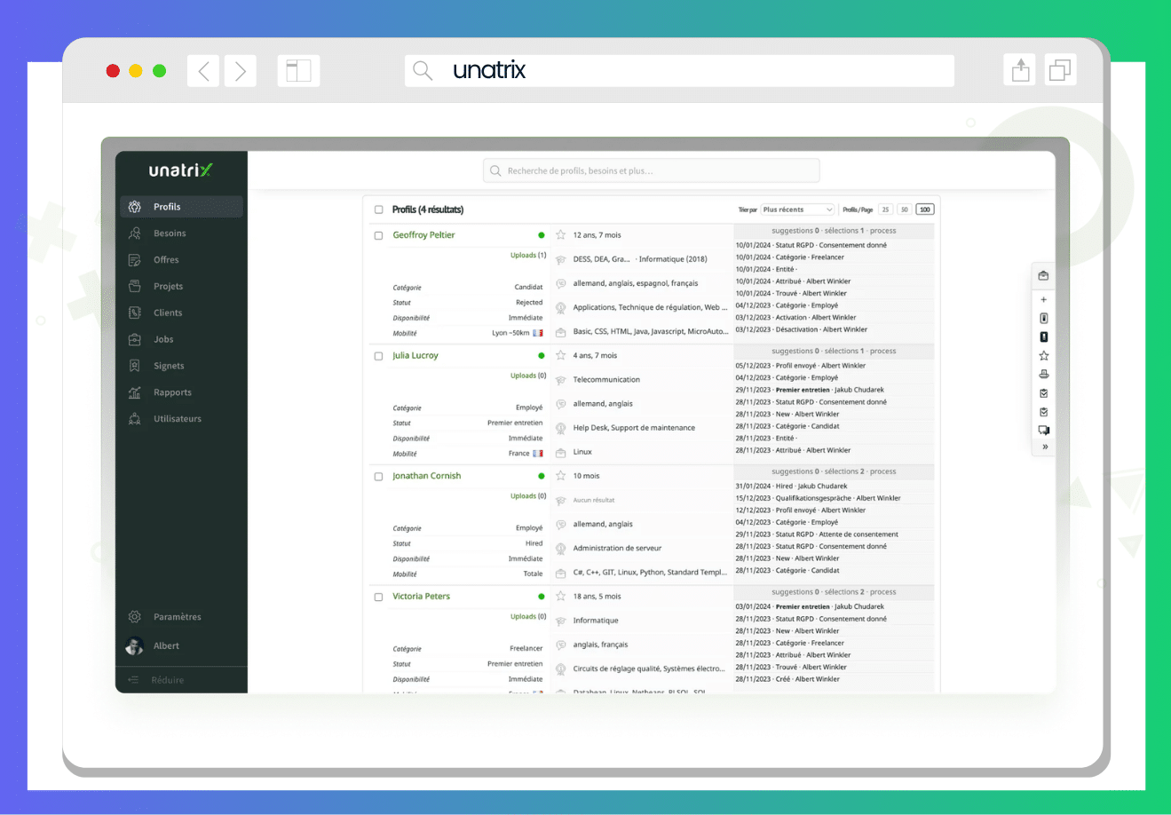 Logiciel Unatrix
